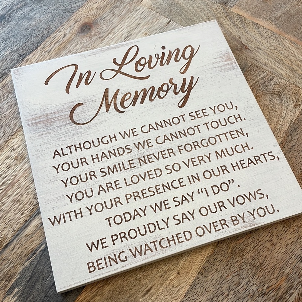 In Loving Memory Sign NWT - Picture 3 of 11